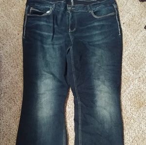 Plus size dark wash jeans